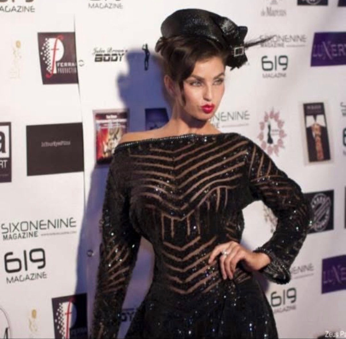 Lookbook — woman in sequined dress at event